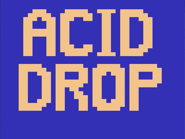 Acid Drop title screen for Atari 2600